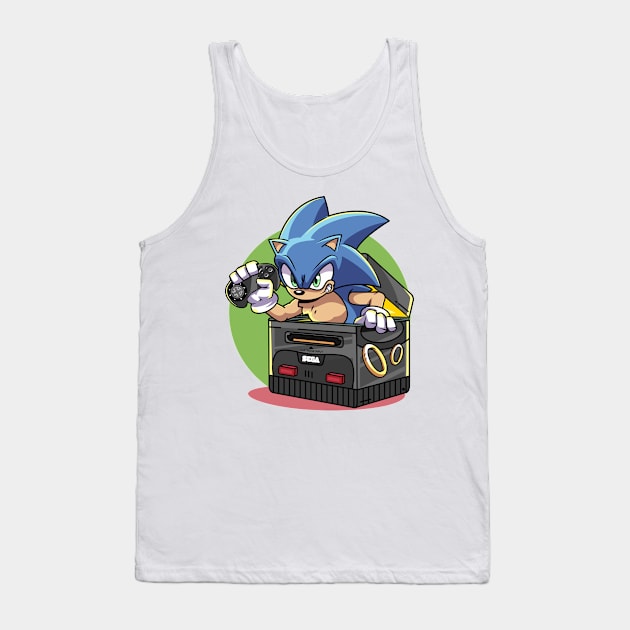 Sonic in a Sega Box! Tank Top by dlo168